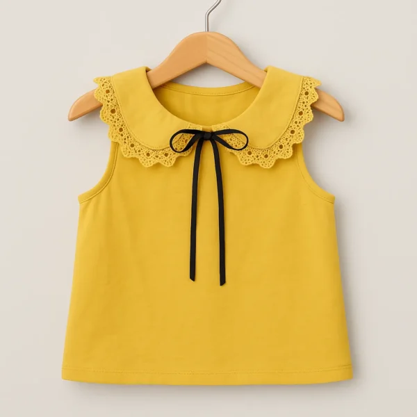 تاپ نخی یقه گیپور کد 105 نمای جلو