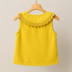 تاپ نخی یقه گیپور کد 105 نمای پشت