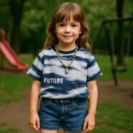 ست اسپرت تیشرت تای دای و شلوارک جین پسرانه تابستانی