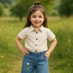 ست بچه‌ گانه پیراهن و شلوارک جین